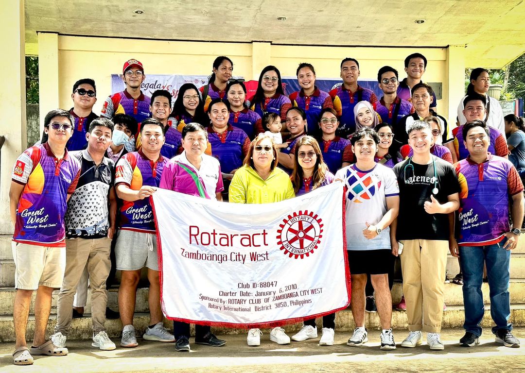 Rotaract Club of Zamboanga City West members gathered for a community event